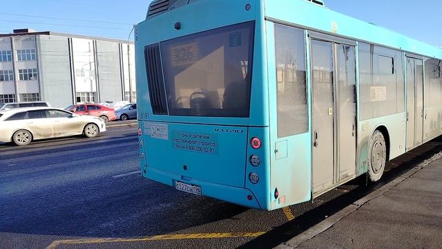 21 февраля 2025 г. Автобус 326 маршрут МАЗ-203 8191 Дунайский Проспект Угол Софийской Улицы