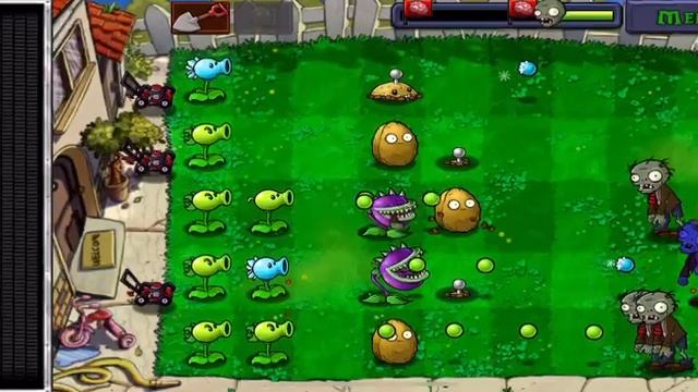 Plants.vs.Zombies.igrok выставил мины