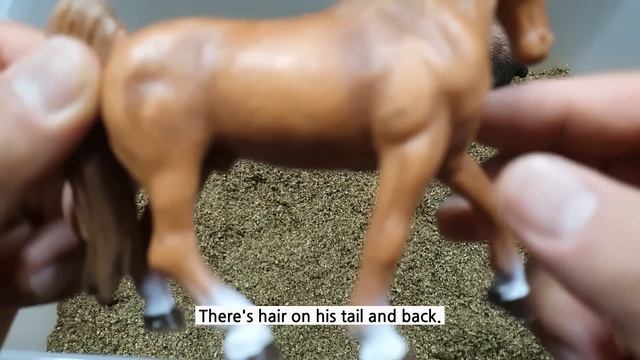 ANIMAL TOYS ARE UNDER THE SAND. HORSE, RHINO, BEAR, ELEPHANT, MILK COW, LION, TIGER, PANDA