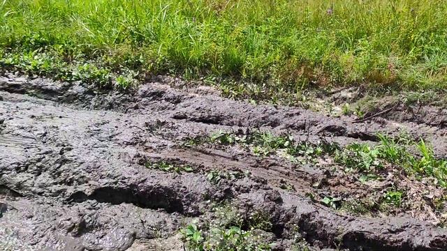 УАЗ Буханка в стоке по колее