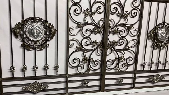 Кованые ворота с калиткой модель - КВК00765 | Компания Сейвал