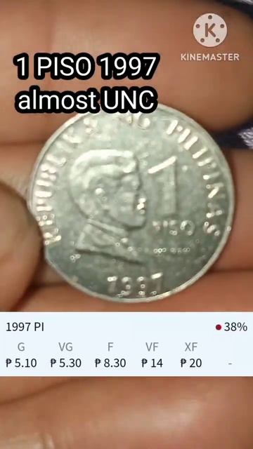 #shorts MERON KA?1 PISO BSP COIN 1997 ALMOST UNC, #coin #bsp #coincollecting #shortvideo