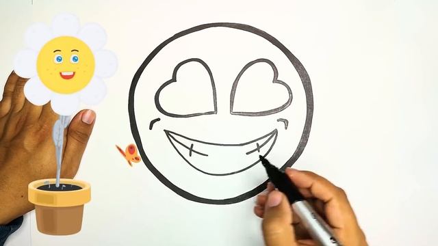 Bolalar uchun tabassum smiley rasm chizish/Draw a smiley smiley picture for kids