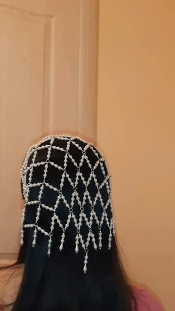 Косынка из бусин своими руками.