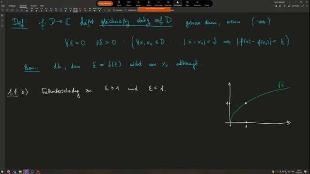 Stetige Funktionen: Epsilon-Delta- und Folgenkriterium (#01 Analysis 2 Tutorium 22S)