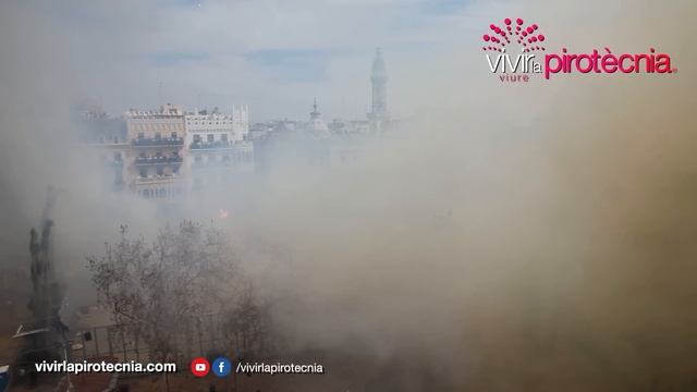 Fallas de Valencia 2024. Mascletà Lunes 18 de Marzo 2024. Pirotecnia Valenciana