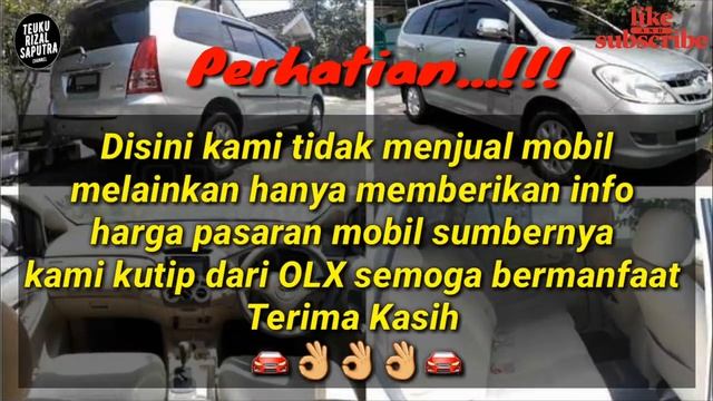 Daftar Harga Mobil Bekas Toyota Kijang Innova Diesel Matic Tahun 2006 - 2008 Murah Istimewa Bos