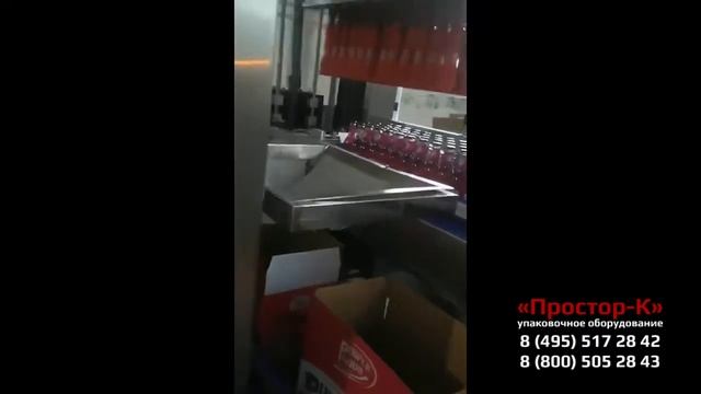 Автоматический укладчик бутылок в картонные короба
