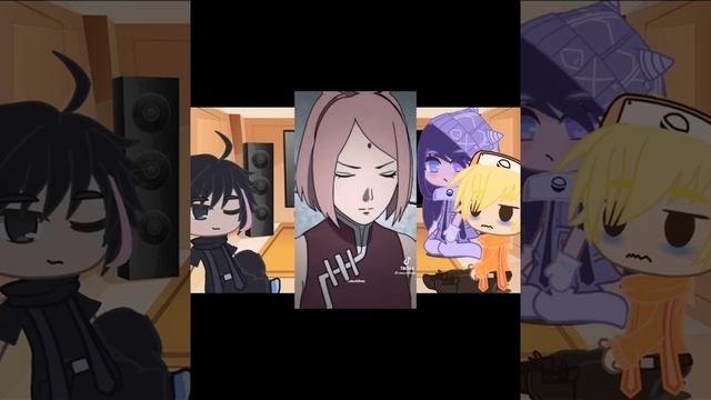 команда 7наоми реагируют на Сакуру Саске ориг Sasusaku