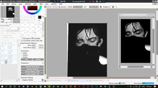 SPEEDPAINT | STUDY (PaintTool Sai + Photoshop) half-lit~. -everytimeiopensai