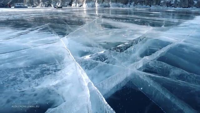 Best of winter Baikal Lake ice from above, aerial drone_ Красивое видео Лед озера Байкал, аэросъёмка