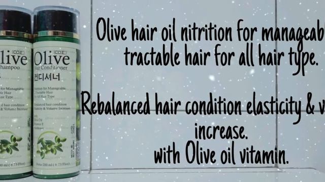 Olive hair oil! Shampoo and Conditioner// 123 online shop official!
