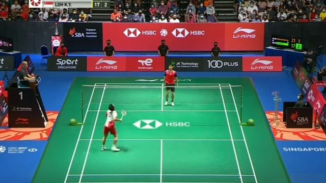 Anthony Ginting vs loh Kean yew semifinal Singapore