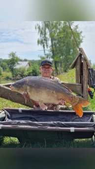 Lipcowy karp ważący 22,8 kg z łowiska Karpik 🎏🔱 #carplife #mikbaits #Karpik #carptrip #carptravel