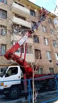 Помывка фасада высота 22М