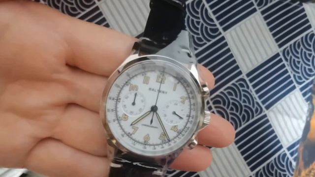 Baltany Men Chronograph Watch Pilot Military Quartz Wristwatch Luminous VK64 #baltany #chronograph