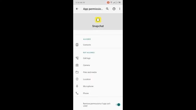 How to allow camera access on snapchat