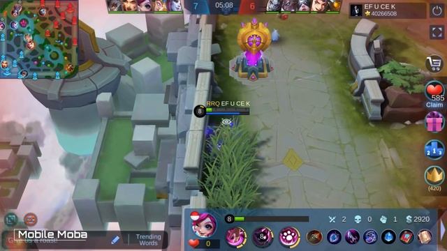 RRQ VS Axis, Lemon Nana Is Unkillable [ RRQ Lemon Nana ] EF U CE K - Mobile Legends