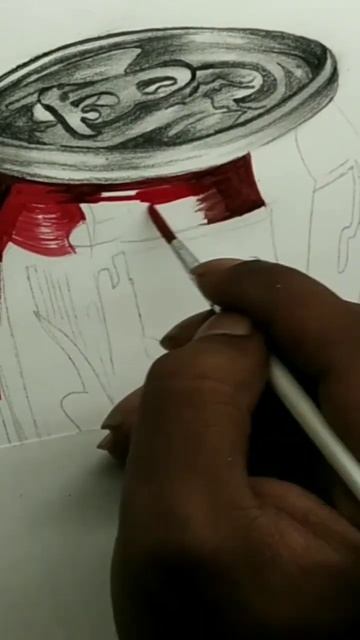 Realistic Coca-cola Can drawing🎉