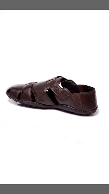 Mochi Brown Leather Fisherman Sandals