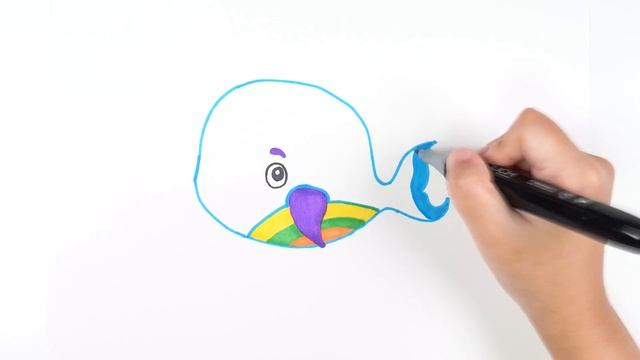 Let's Draw an Animated Whale! Learn Colors for Kids