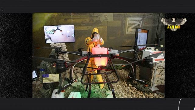 Russia claims to show off DJI Agras T30 agricultural drone with chemical weapons seized from Ukrain