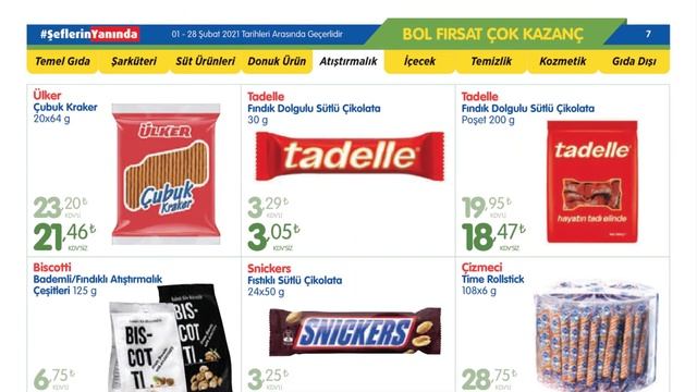 BİZİM TOPTAN 1 - 28 ŞUBAT 2021 HORECA / BİZİM TOPTAN ATIŞTIRMALIKLAR / BİZİM TOPTAN TEMİZLİK ÜRÜNLE