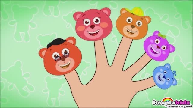 Медведь. Робот. Семья пальцев. Песни для малышей. Мультфильм. Finger Family.