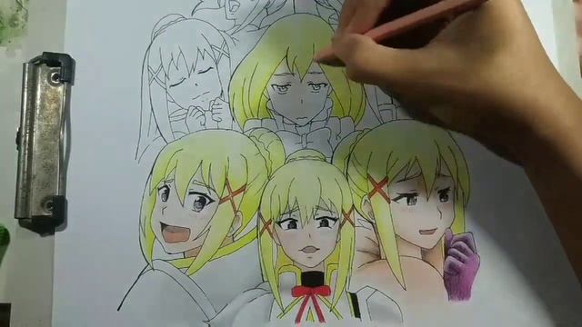 Drawing Darkness Kawaii~ Expressions | Konosuba