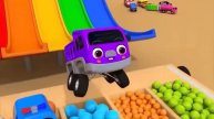 Baby Shark + Wheels On the Bus song - Soccer ball shaped wheels - Baby Nursery Rhymes & Kids Songs