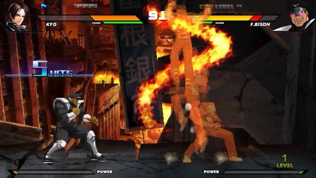 Kyo Kusanagi vs. F. Bison - CAPCOM VS. SNK EVOLUTION REV 2