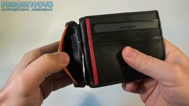 Зажим для денег Visconti BD 18 BLK RED ORG