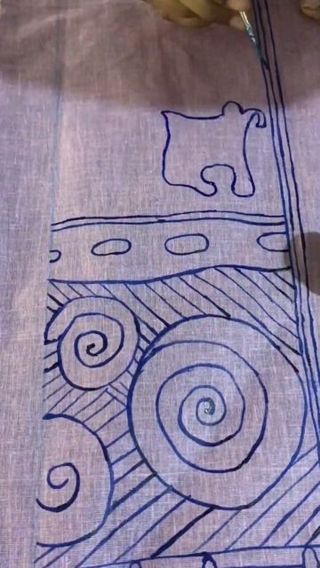 Handprint saree #shortvideo #youtubeshorts #youtube #art #shorts #short #saree #handpainted