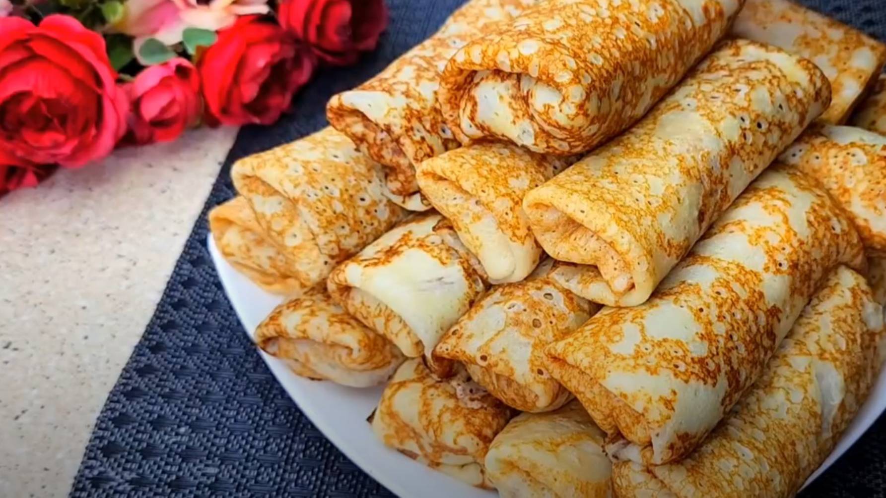 Идеальный рецепт блинов на кефире с картофельной начинкой