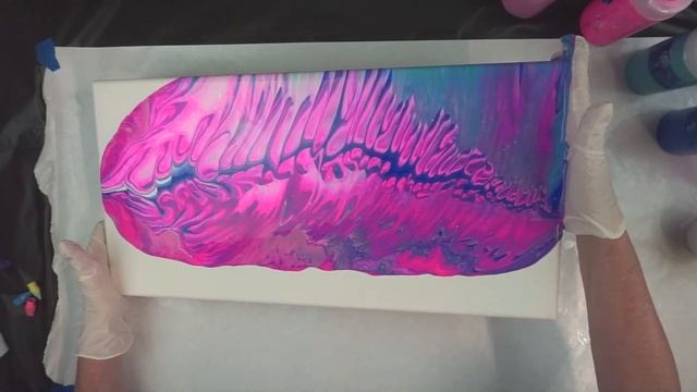 Neon Tornado/Waterspout Acrylic Pour Painting 110