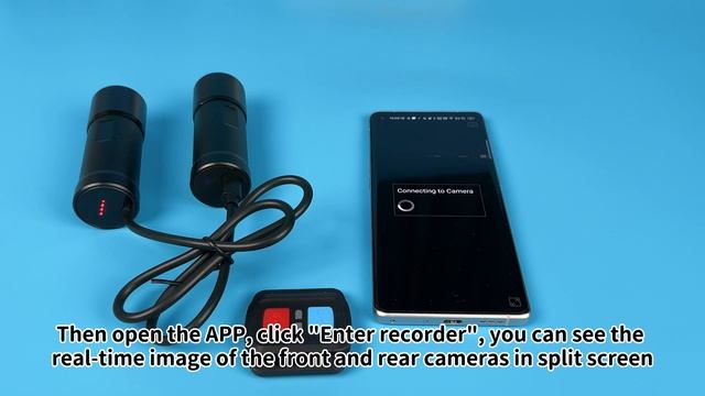 D5M WiFi HD 1080P Bicycle Dash Camera Front and Rear Camera Operation Video