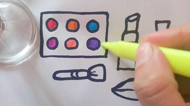 How to Draw a picture of lipstick for children/ Bolalar uchun lab bo'yogi rasmini chizish