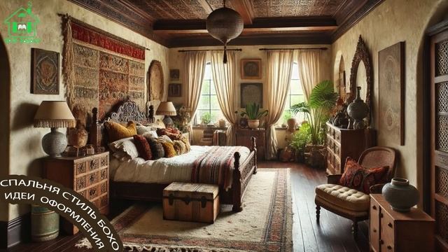 Спальня в стиле Бохо фото дизайн – идеи для вдохновения, творчество и уют 🛌🏻🛋️🪴 (7)