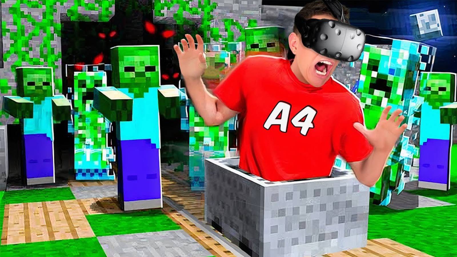 24 ЧАСА В VR МАЙНКРАФТЕ ЧЕЛЛЕНДЖ !   А4