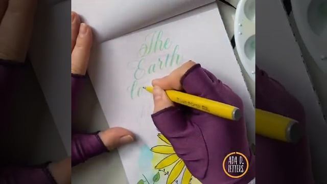 Use Ecoline watercolour inks in illustrations and brush lettering