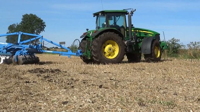 John Deere 7930 + Lemken Rubin 9 w uprawie pożniwnej