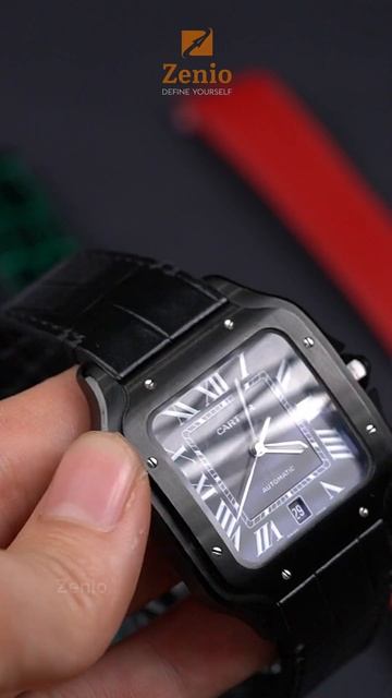 Aligtor Strap on the Cartier Santos de Cartier #luxurywatches #cartiersantos #Strapbespoke #zeniovn