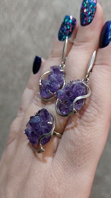 Комплект с Друзой Аметиста