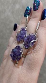 Комплект с Друзой Аметиста