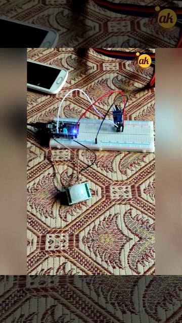 LED blinking using PIR sensor with Node MCU and bread board #shorts #videos #viral | AaK Pedia