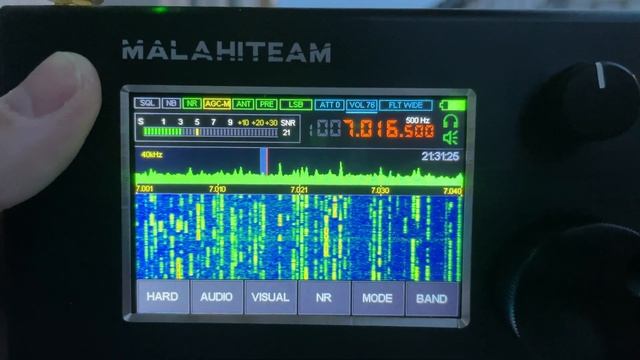 Malahit DSP2 SDR CW with SAR32M and a 70 cm telescopic antenna