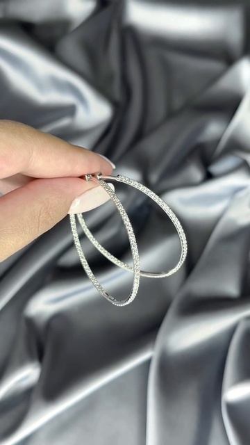 Серьги конго с бриллиантами