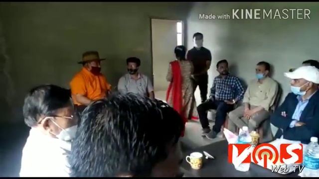 The RDD Minister Ven. Sonam Lama inspected on going project of Gaushala in Mamring, East Sikkim