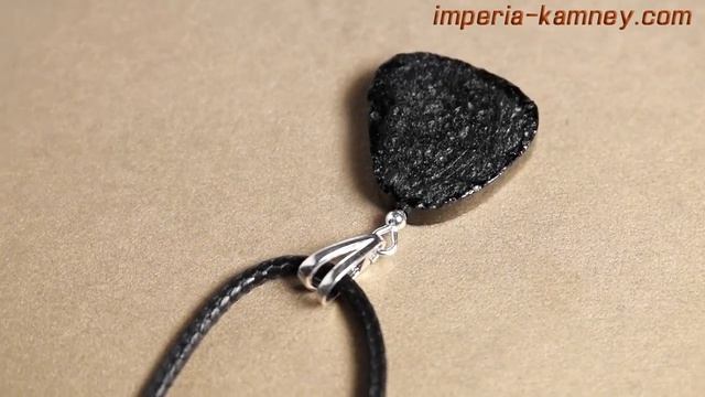 Молдавит, 21*21 мм., серебро, кулон, 880КЛМ