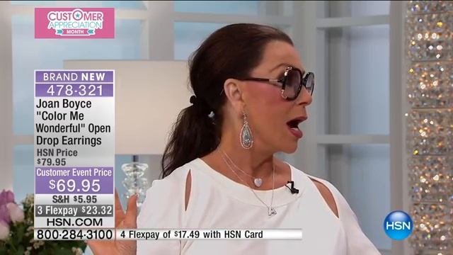 Joan Boyce "Color Me Wonderful" Open Drop Earrings